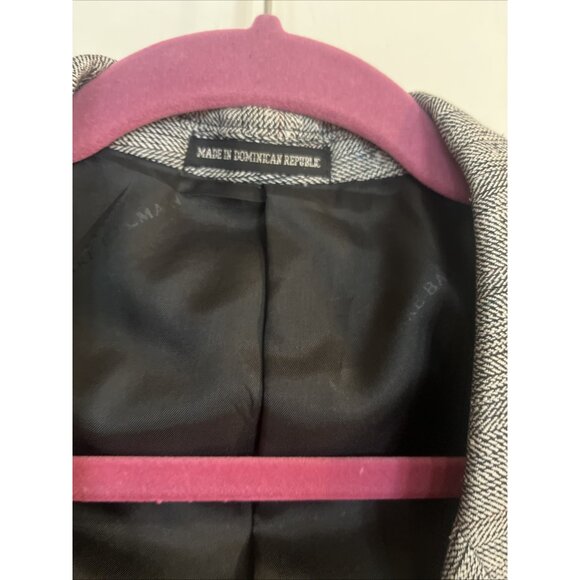 Pierre Balmain Black/White Herringbone 100% Silk Blazer, Men's 42R Elegant - Picture 3 of 14